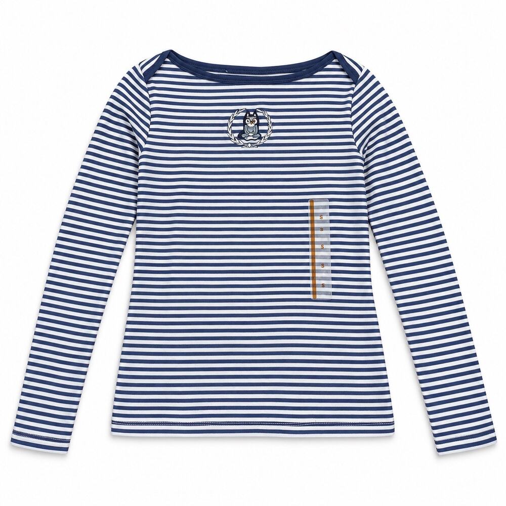 Bluey Women Longsleeve Blue & White Stripe Shirt Size Small New